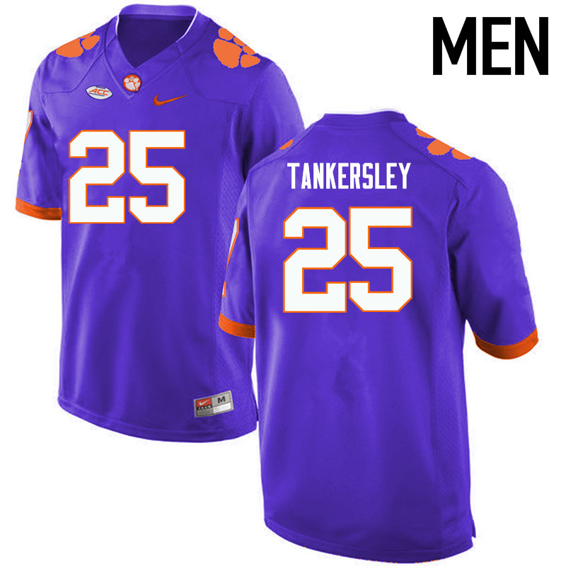 Men Clemson Tigers #25 Cordrea Tankersley College Football Jerseys-Purple